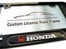 Black powder coated license plate frame