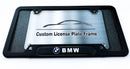 Black powder coated license plate frame