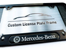 Black powder coated license plate frame