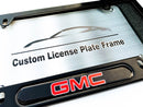 Black powder coated license plate frame