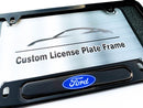 Black powder coated license plate frame