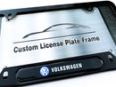 Black powder coated license plate frame