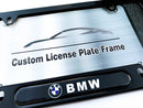 Black powder coated license plate frame
