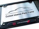 Black powder coated license plate frame