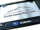 Black powder coated license plate frame