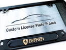 Black powder coated license plate frame