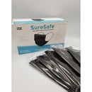 3-ply Disposable Face Masks Individually Packaged 50 Pack - Black