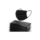 3-ply Disposable Face Masks Individually Packaged 50 Pack - Black