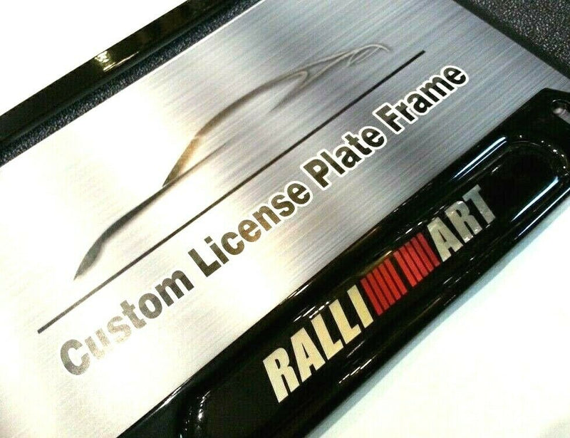 Black powder coated license plate frame