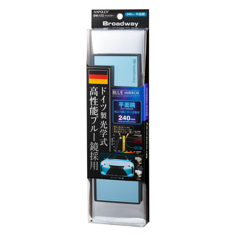 Broadway Rear View Blue Coating Mirror