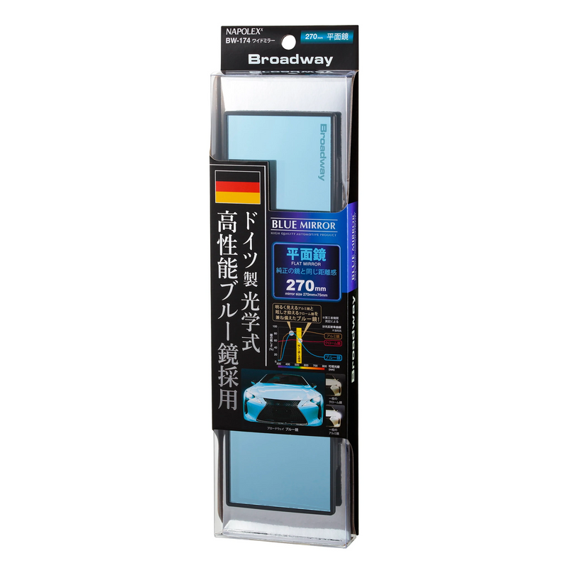Broadway Rear View Blue Coating Mirror