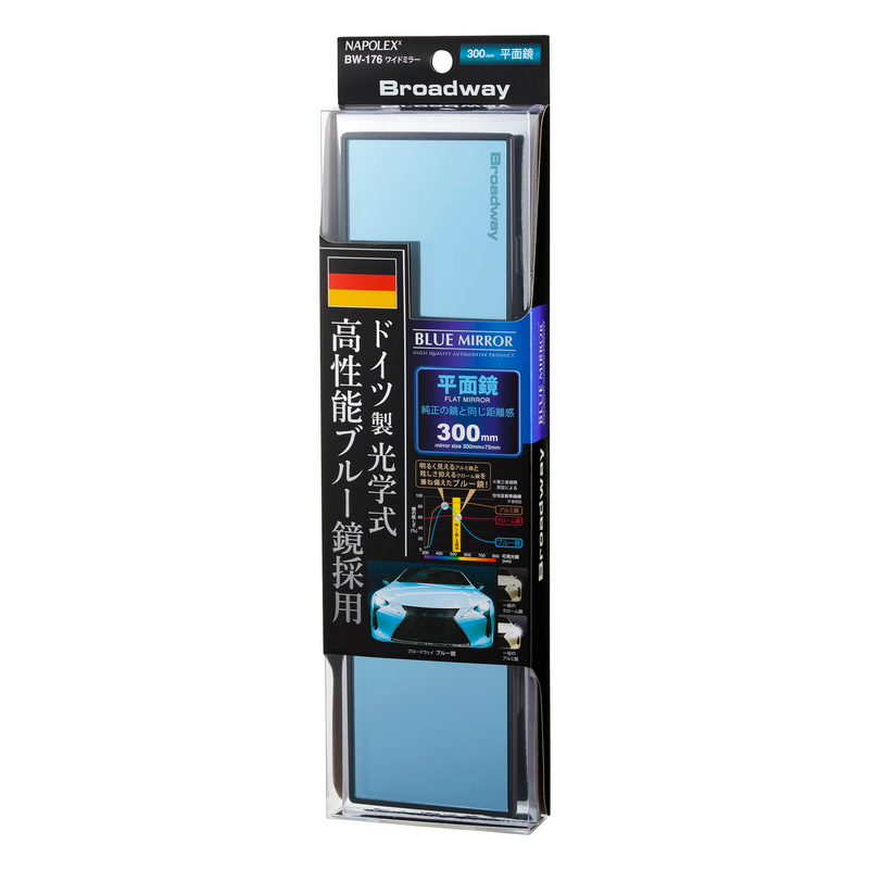 Broadway Rear View Blue Coating Mirror