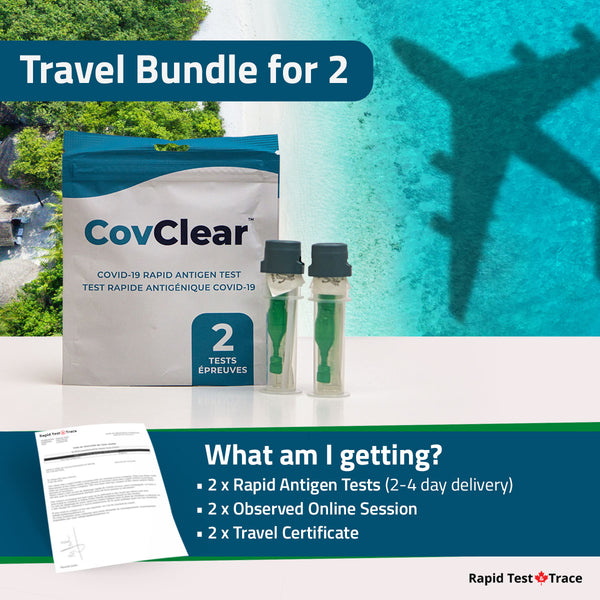 Travel Bundle Covclear Rapid testing kit  for 2