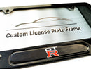 Black powder coated license plate frame