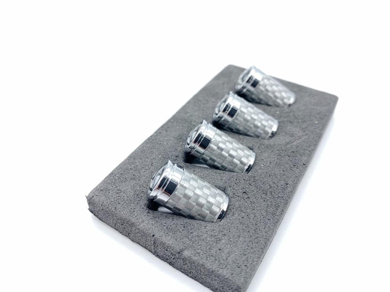 Silver Carbon fiber Aluminum Tire cap