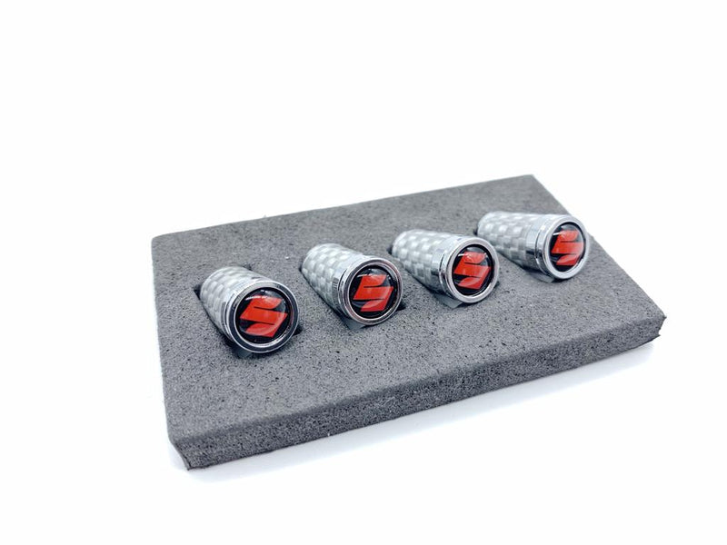 Silver Carbon fiber Aluminum Tire cap