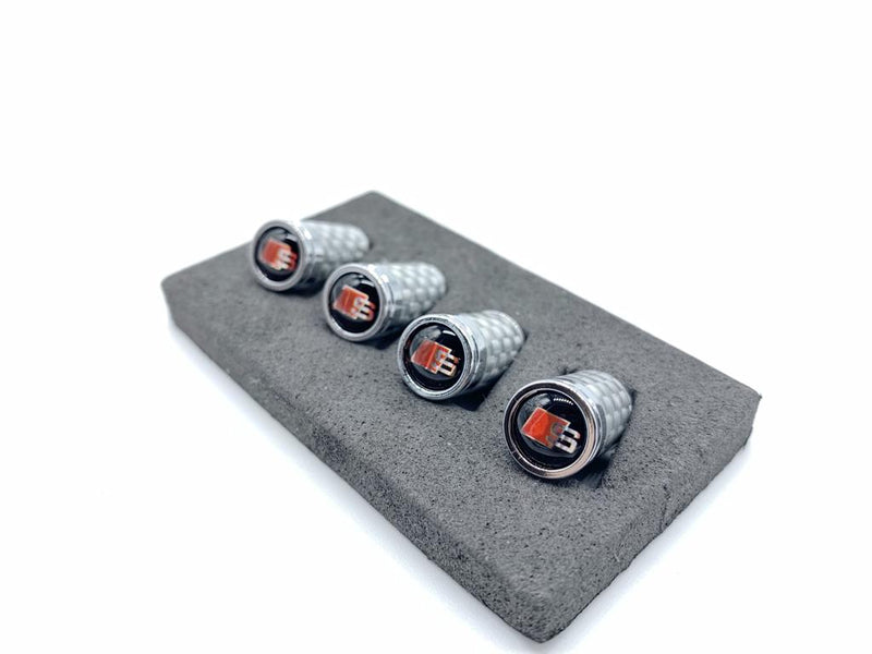 Silver Carbon fiber Aluminum Tire cap