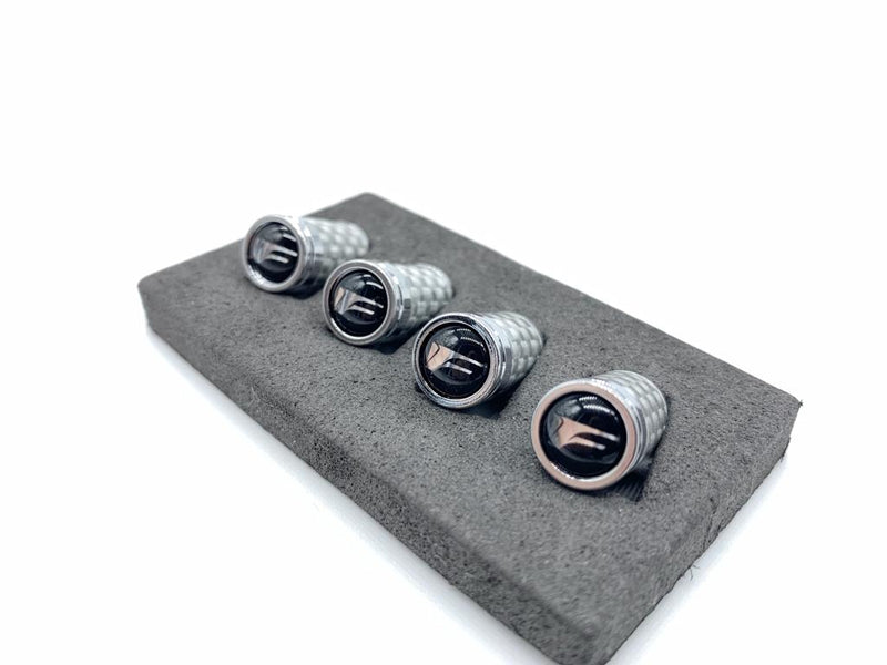 Silver Carbon fiber Aluminum Tire cap