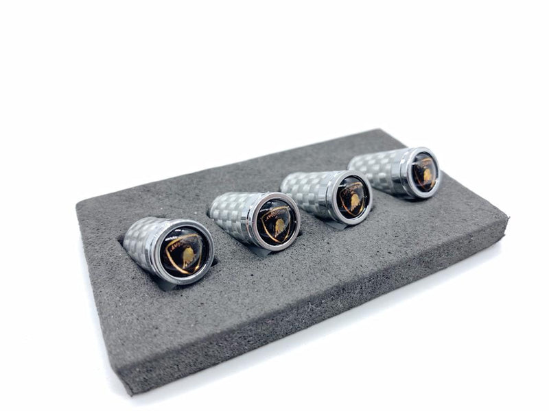 Silver Carbon fiber Aluminum Tire cap