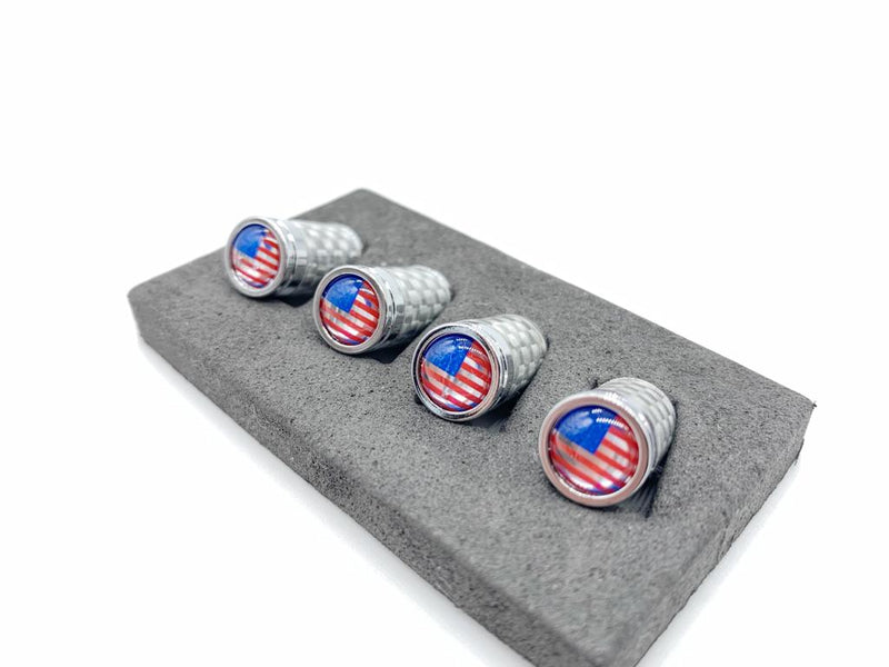 Silver Carbon fiber Aluminum Tire cap