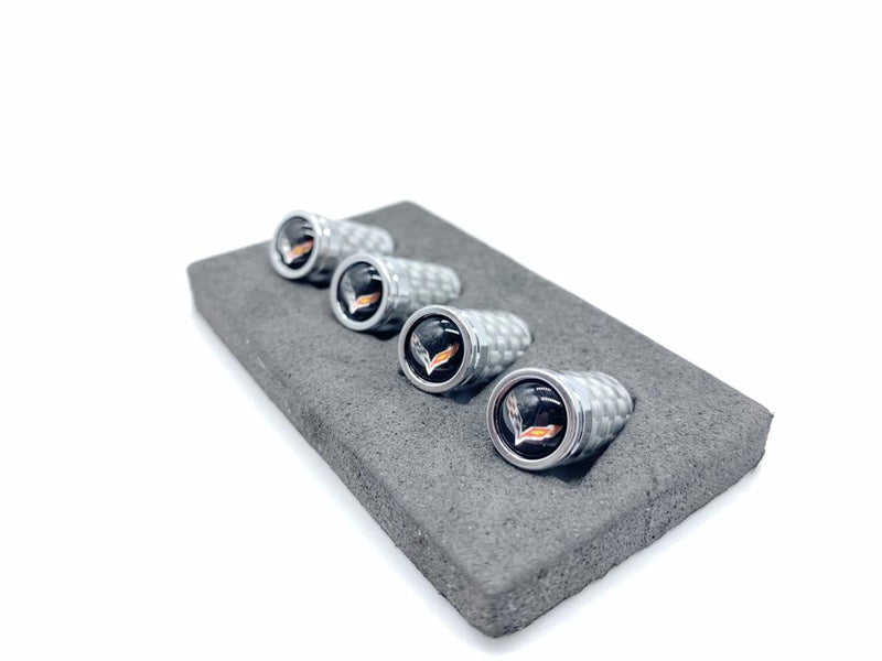 Silver Carbon fiber Aluminum Tire cap