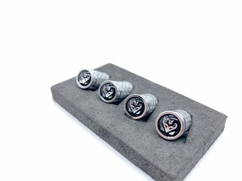 Silver Carbon fiber Aluminum Tire cap