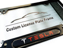 Black powder coated license plate frame