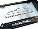 Black powder coated license plate frame