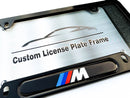 Black powder coated license plate frame