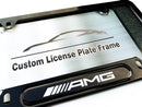 Black powder coated license plate frame