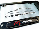 Black powder coated license plate frame