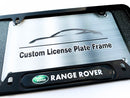 Black powder coated license plate frame