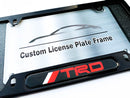 Black powder coated license plate frame