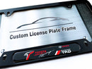 Black powder coated license plate frame