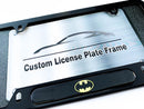 Black powder coated license plate frame