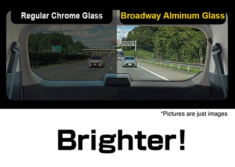 Broadway Rear View Aluminum Plating Mirror
